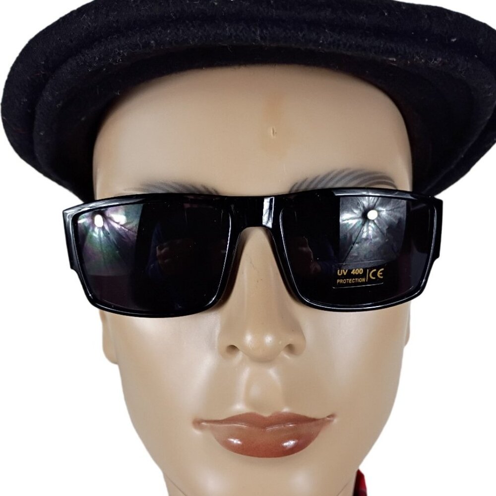 SHARKEYES BLACK RECTANGULAR  SUNGLASSES  NSPORT2